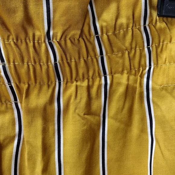 NWT Abercrombie & Fitch Women's Wide Leg Pant Yellow, Blue & White Stripes XL - Picture 4 of 7